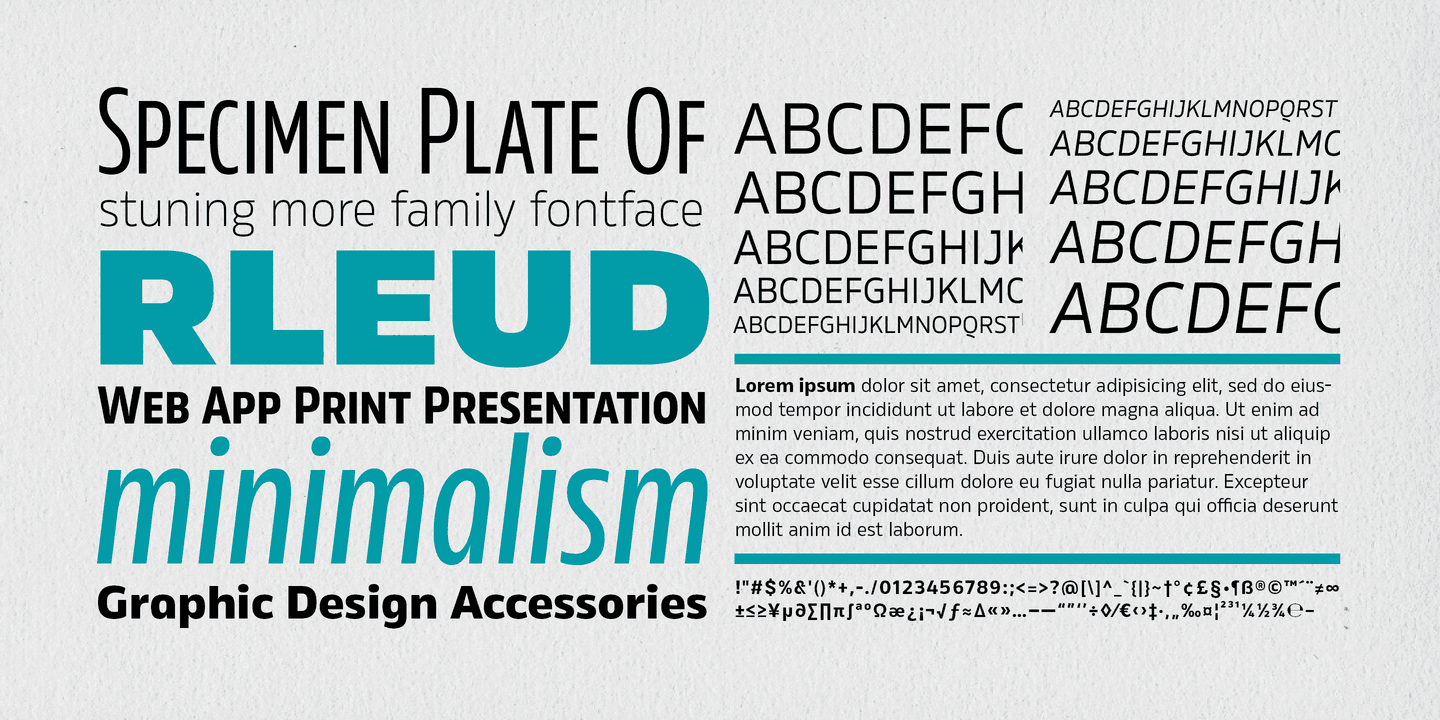 Rleud Complete Font Family preview 3