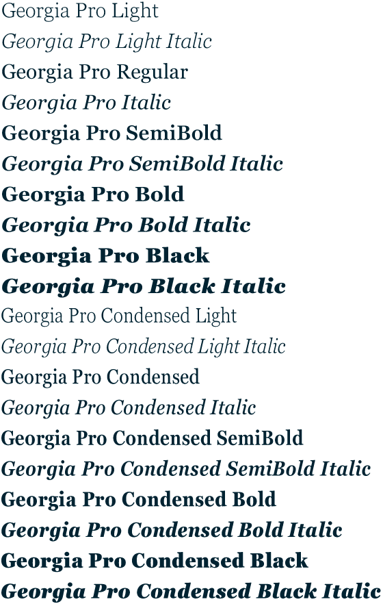 Download trọn bộ font Georgia Pro (20 font) trọn bộ font Georgia Pro preview 2