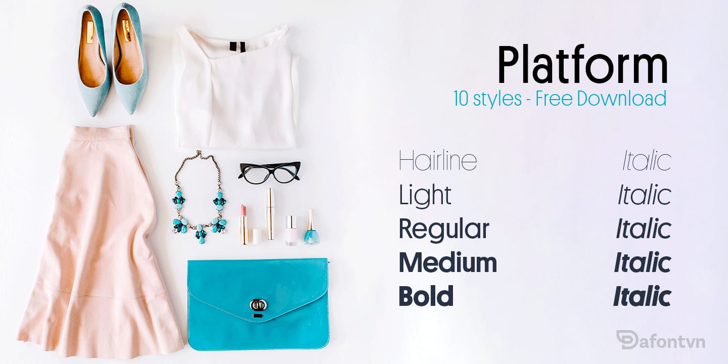 trọn bộ font Platform Family preview 2