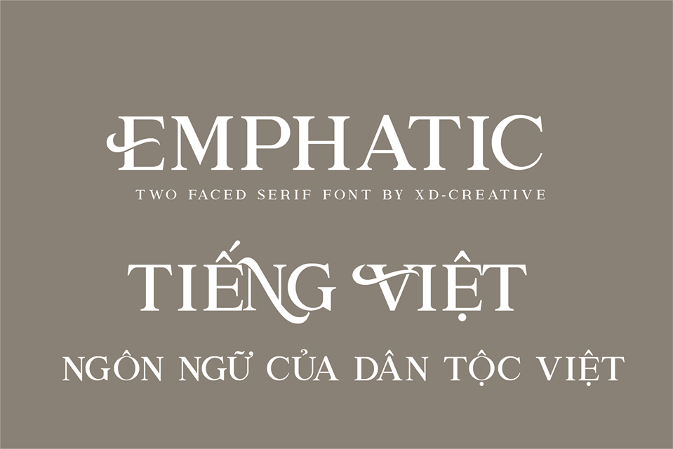 Font Emphatic Việt Hóa preview 1
