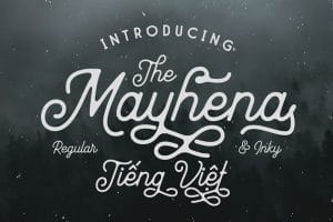 Font Mayhena Monoline Việt Hóa preview 1