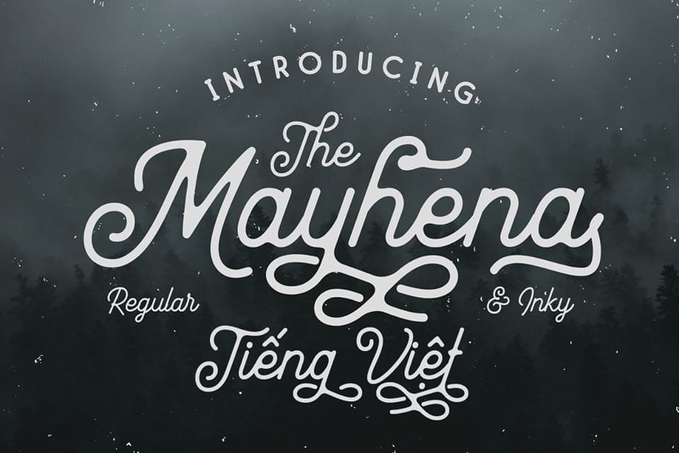Font Mayhena Monoline Việt Hóa preview 1