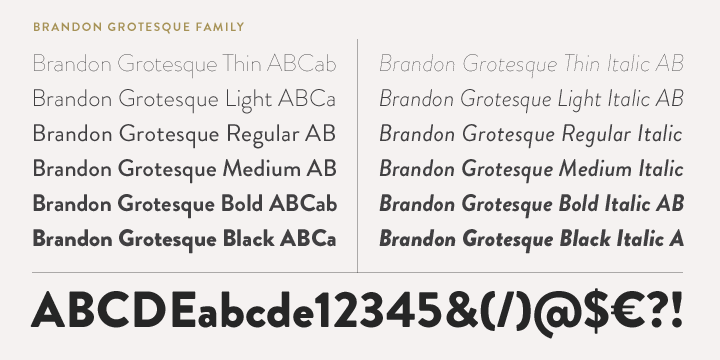 trọn bộ font Brandon Grotesque preview 3