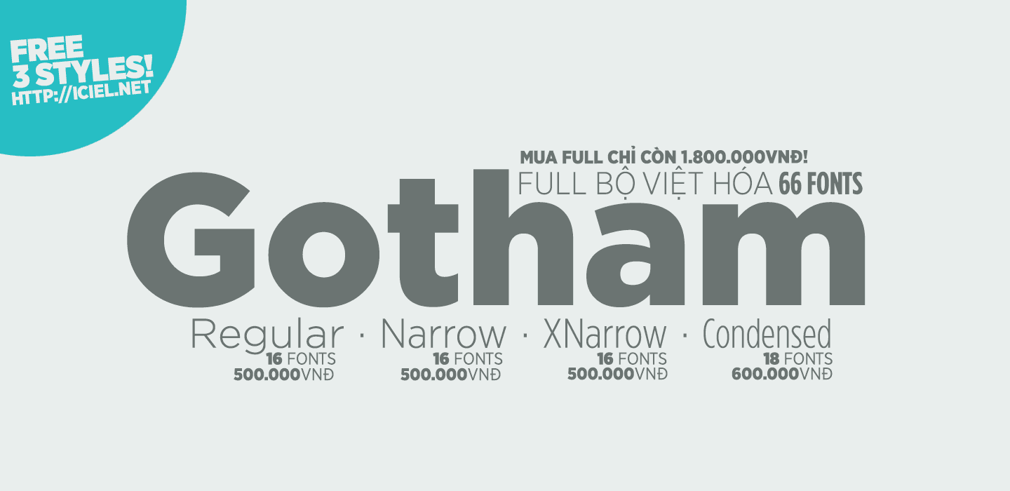 Font iCiel Gotham Việt Hóa preview 1