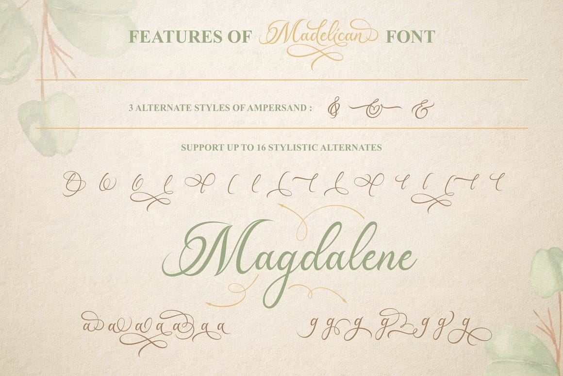 Font việt hóa Madelican Calligraphy preview 4