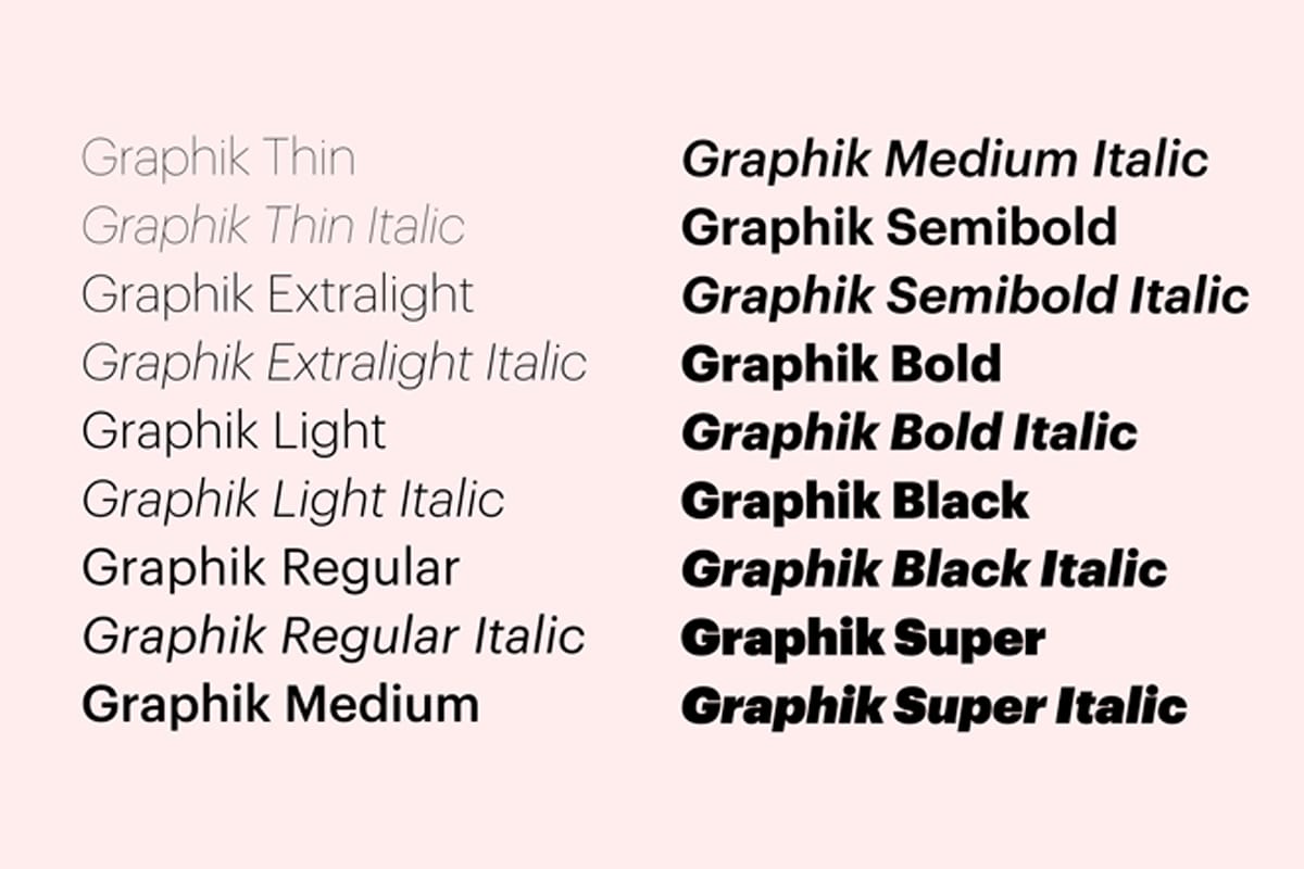 Graphik Font Family preview 1