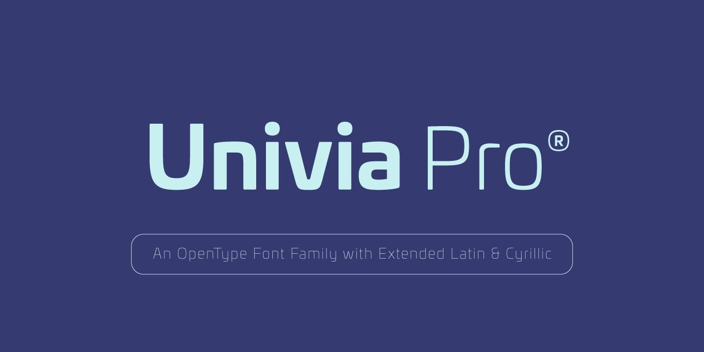 trọn bộ font Univia Pro preview 1