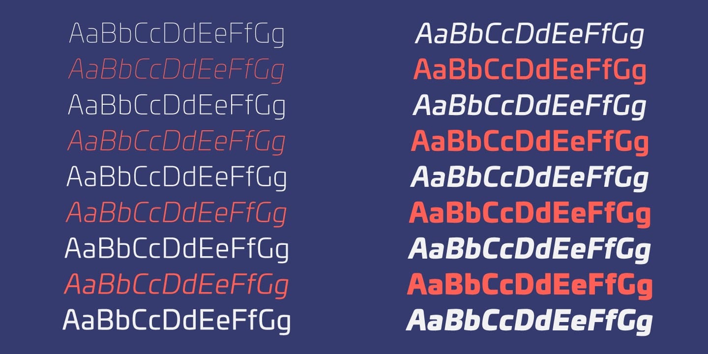 trọn bộ font Univia Pro preview 4