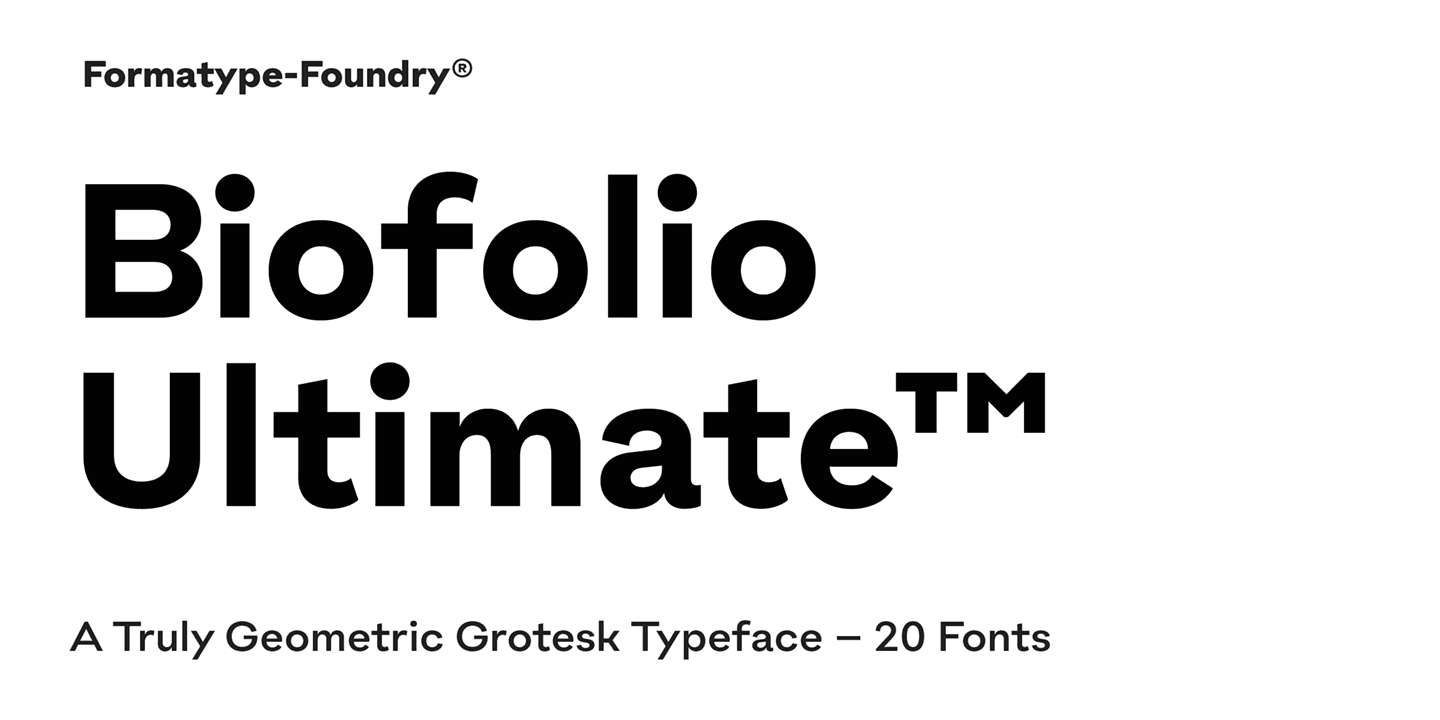 Biofolio Ultimate Font Family Full preview 1