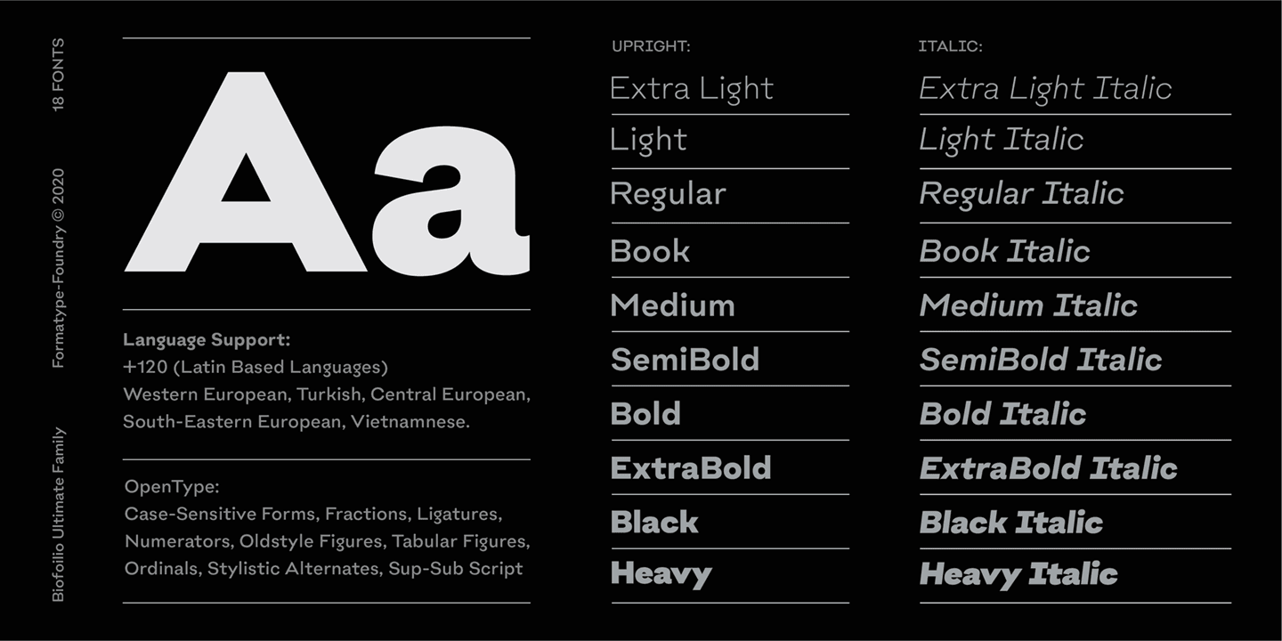 Biofolio Ultimate Font Family Full preview 2