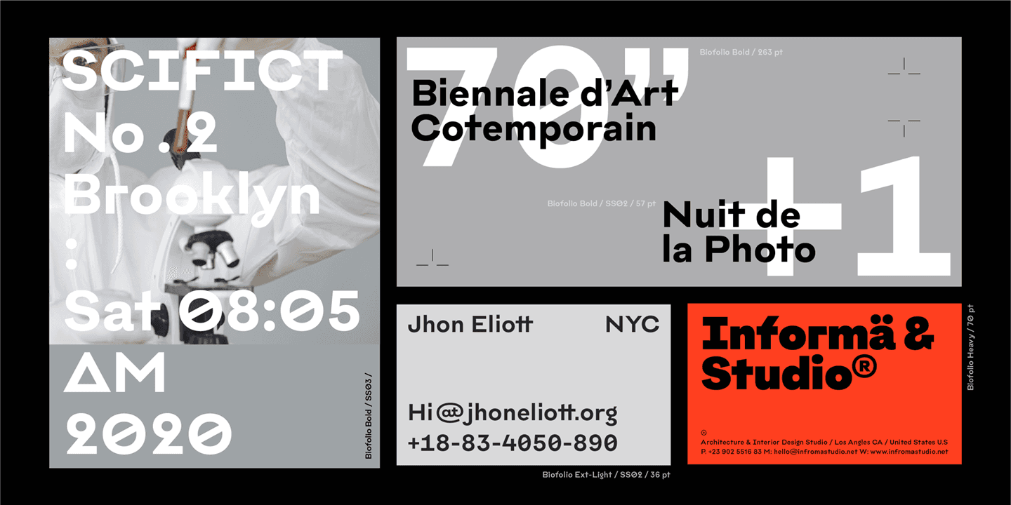 Biofolio Ultimate Font Family Full preview 4