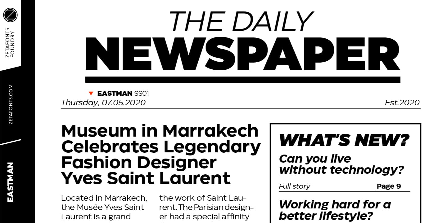 Eastman Font Family preview 7