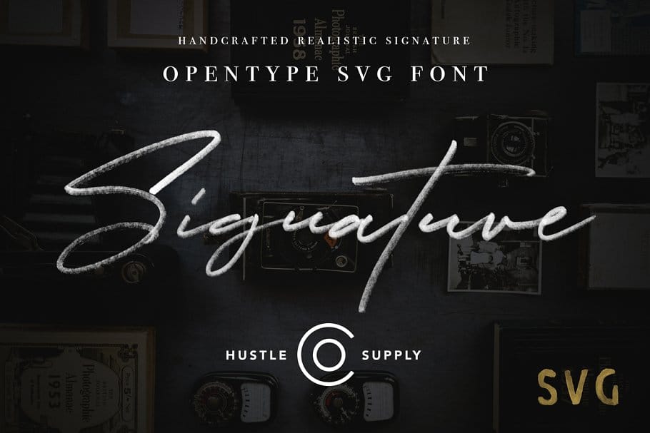 Font JV Signature SVG Full preview 1