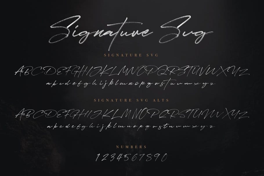 Font JV Signature SVG Full preview 4