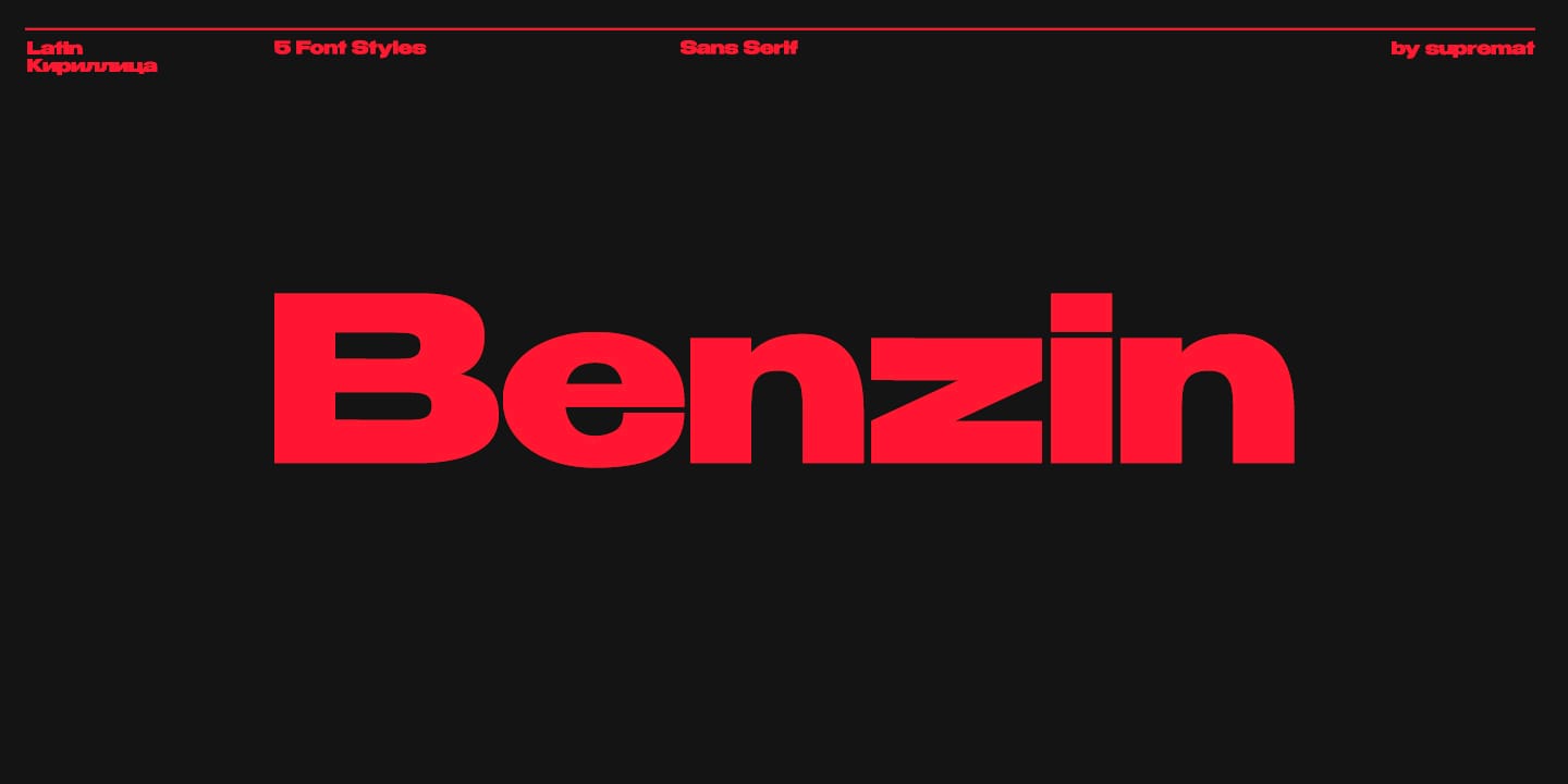 Free Benzin Font Family preview 1