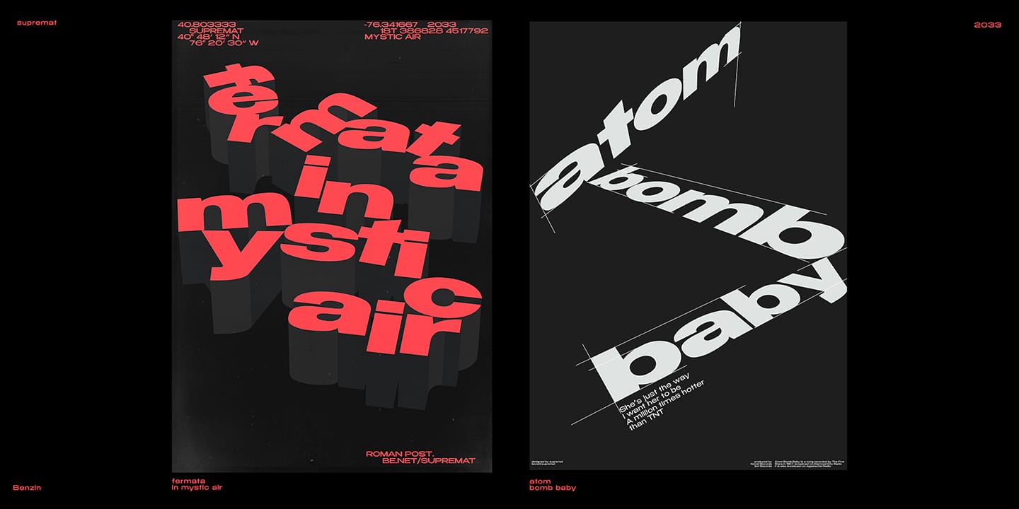 Free Benzin Font Family preview 3