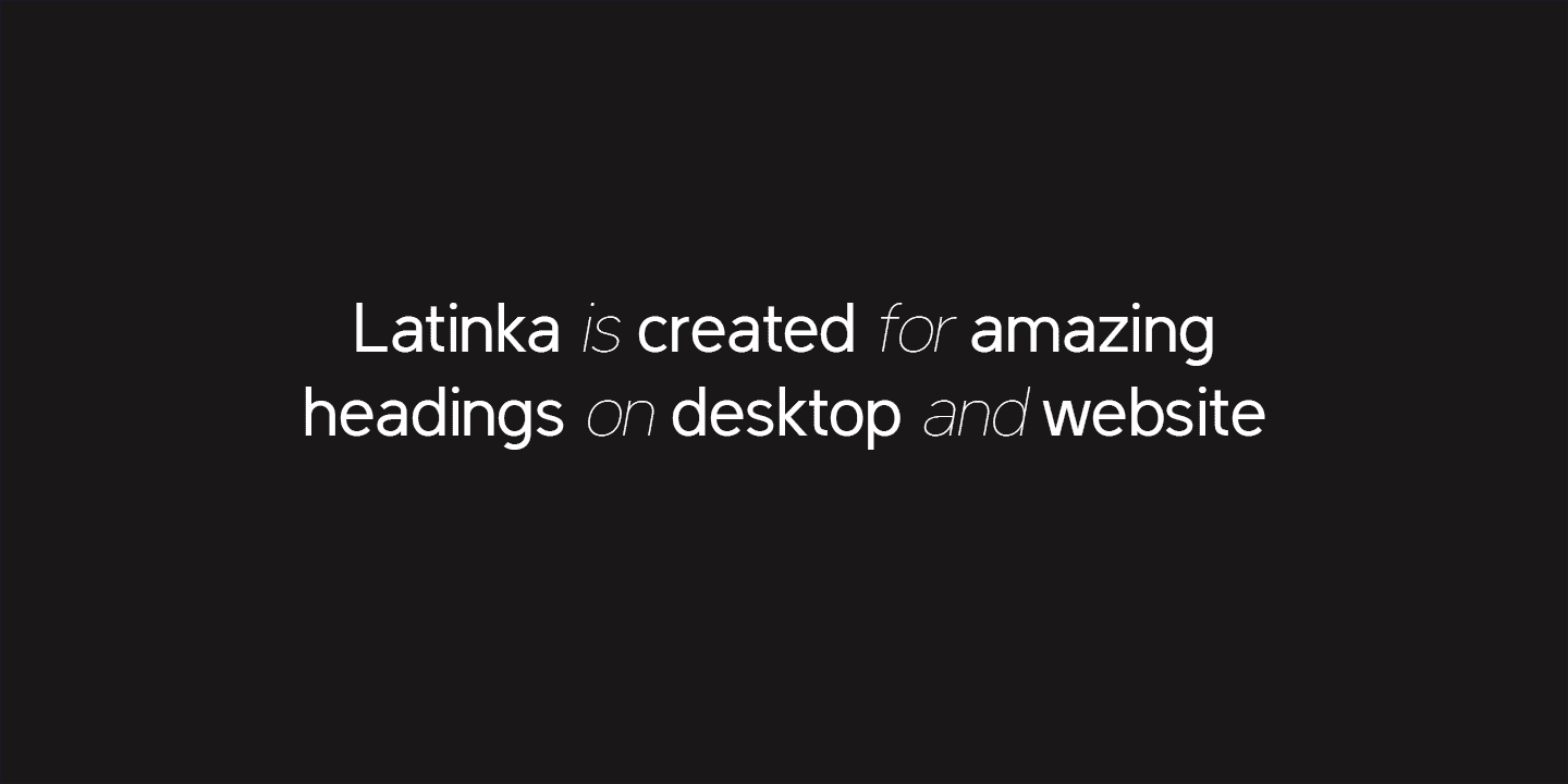 Latinka Font Family preview 1