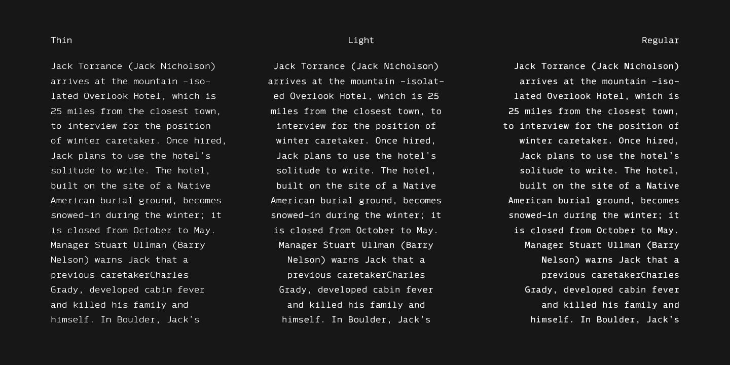 Syke Mono Font Family Full preview 3