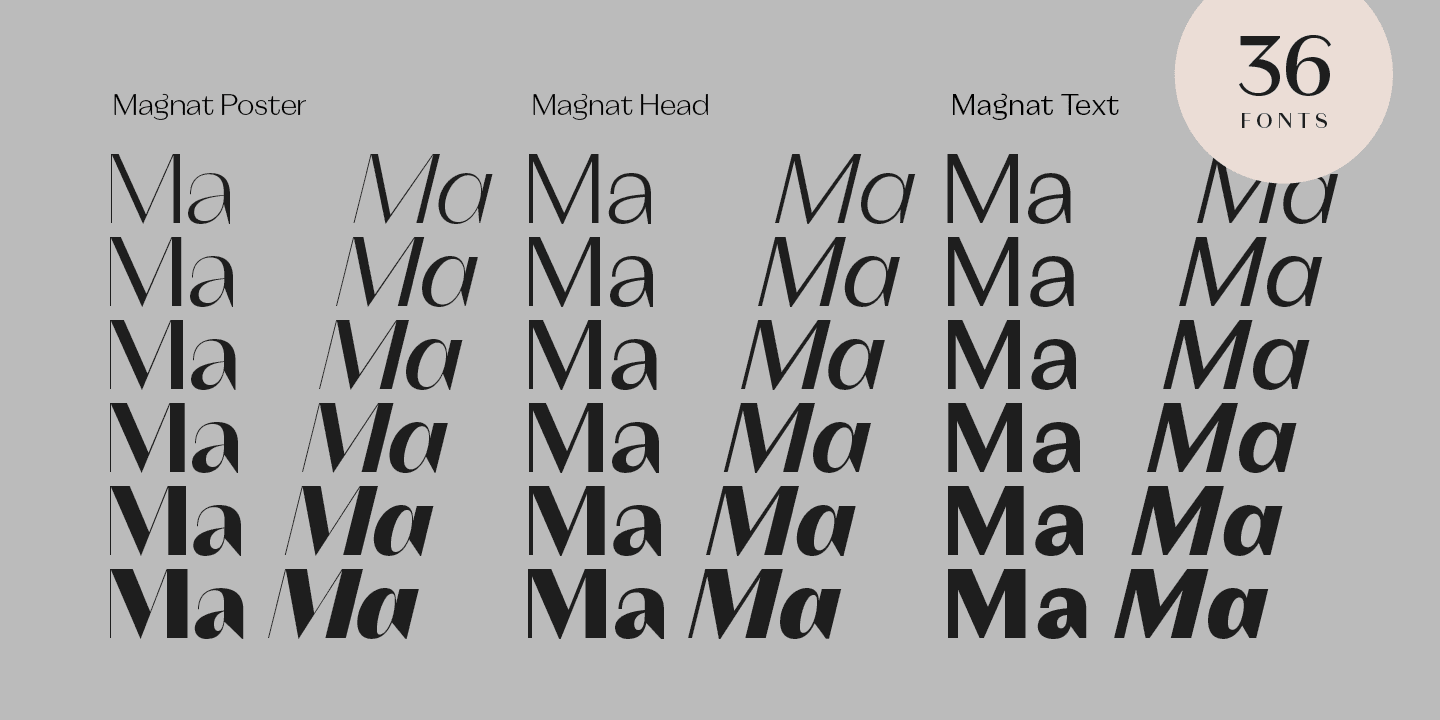 Magnat Font Family preview 6