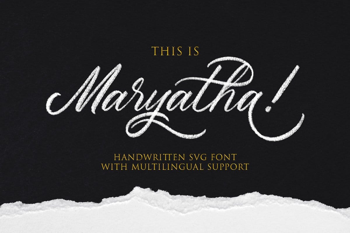 Maryatha SVG Font – Font chữ rất đẹp Maryatha SVG Font preview 1