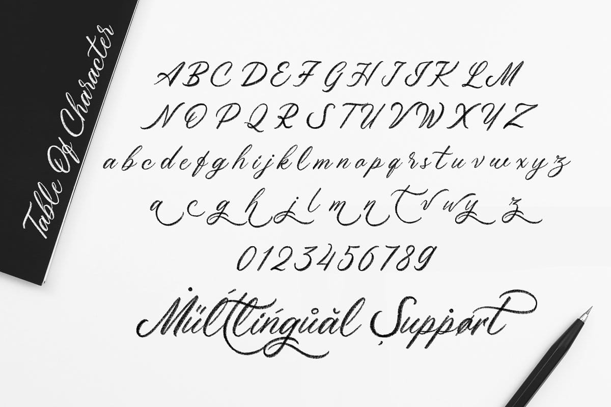 Maryatha SVG Font preview 4