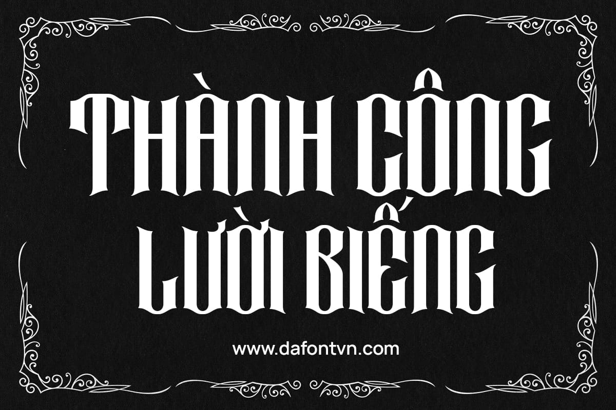 Font Yellost Việt Hóa cực đẹp - Kiểu font gothic Font Yellost Việt Hóa preview 2