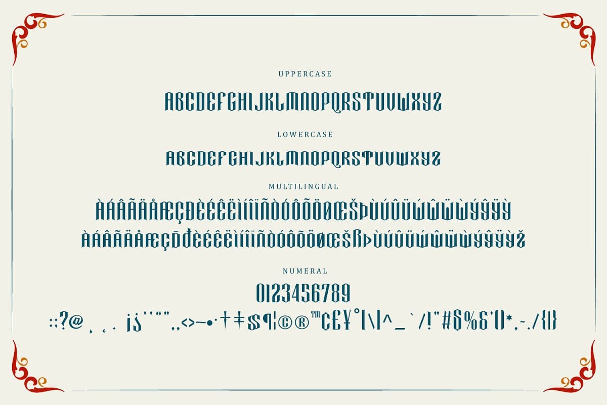 Font Yellost Việt Hóa cực đẹp - Kiểu font gothic Font Yellost Việt Hóa preview 6