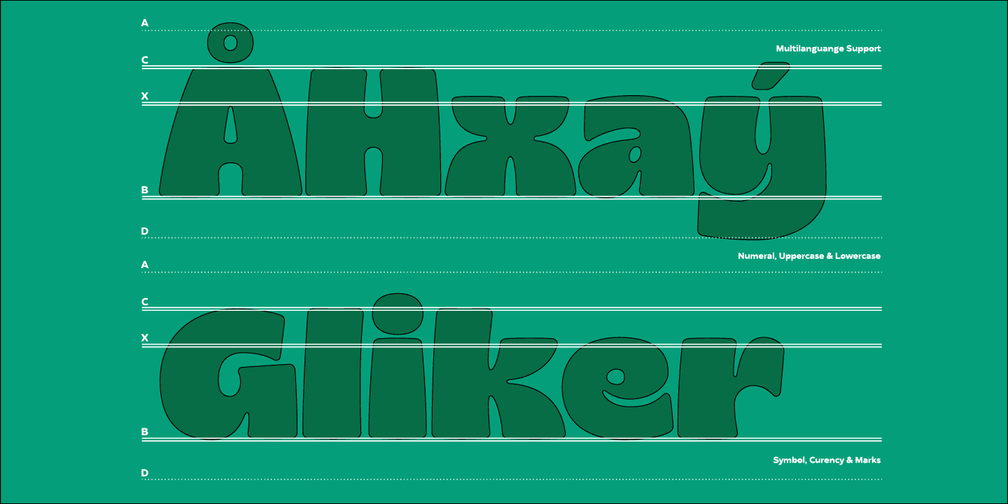 Dowload Gliker Font Family Full preview 4