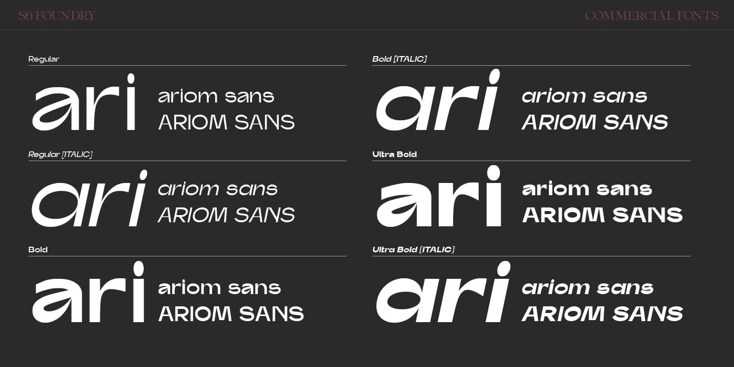Font Ariom Sans Full preview 3