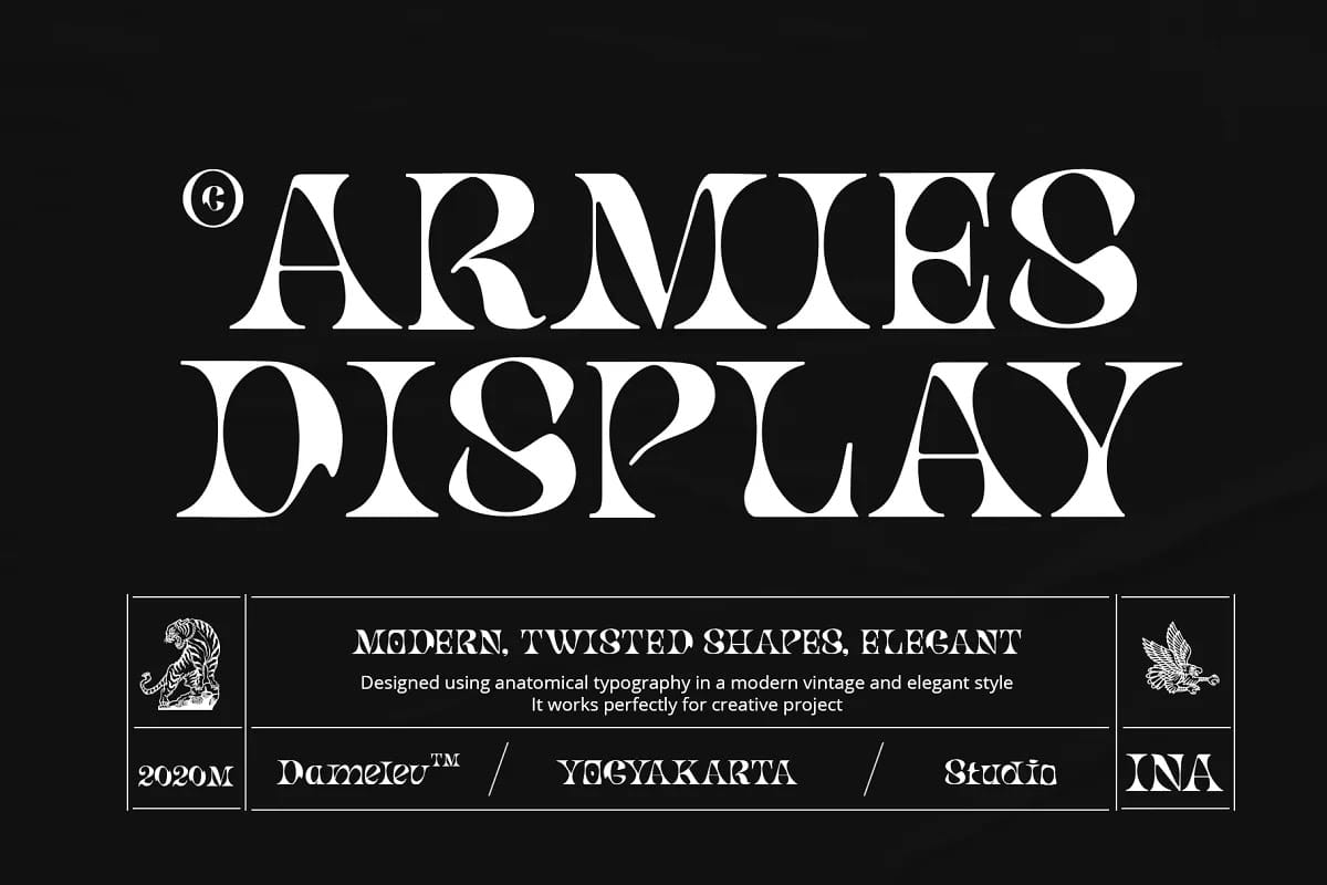 Font Armies Display preview 1