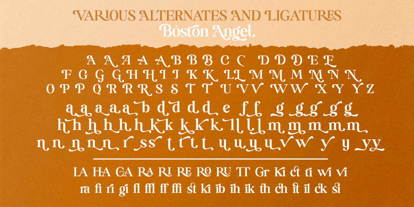 Boston Angel Font preview 13