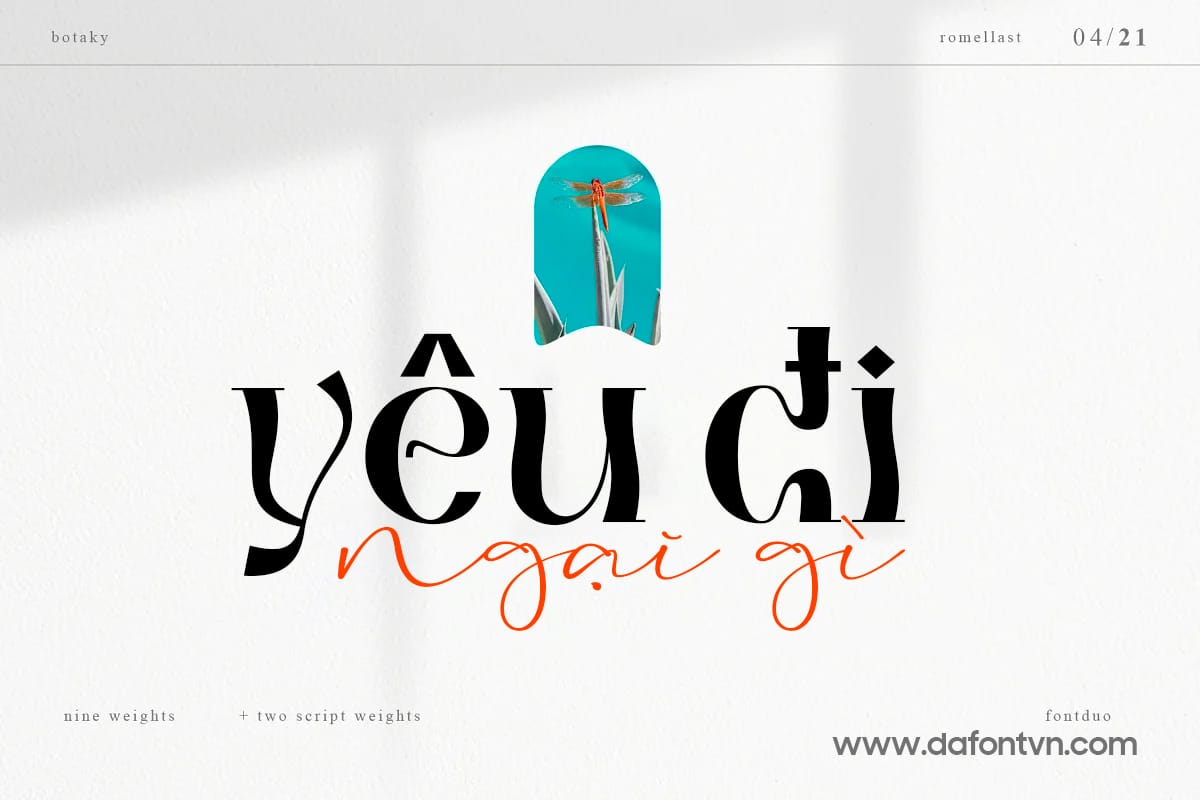 BOTAKY Romellast Font preview 1