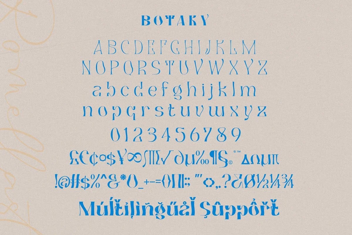BOTAKY Romellast Font preview 13
