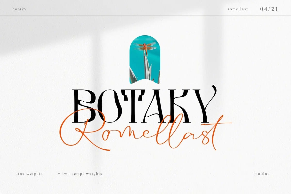 BOTAKY Romellast Font preview 2