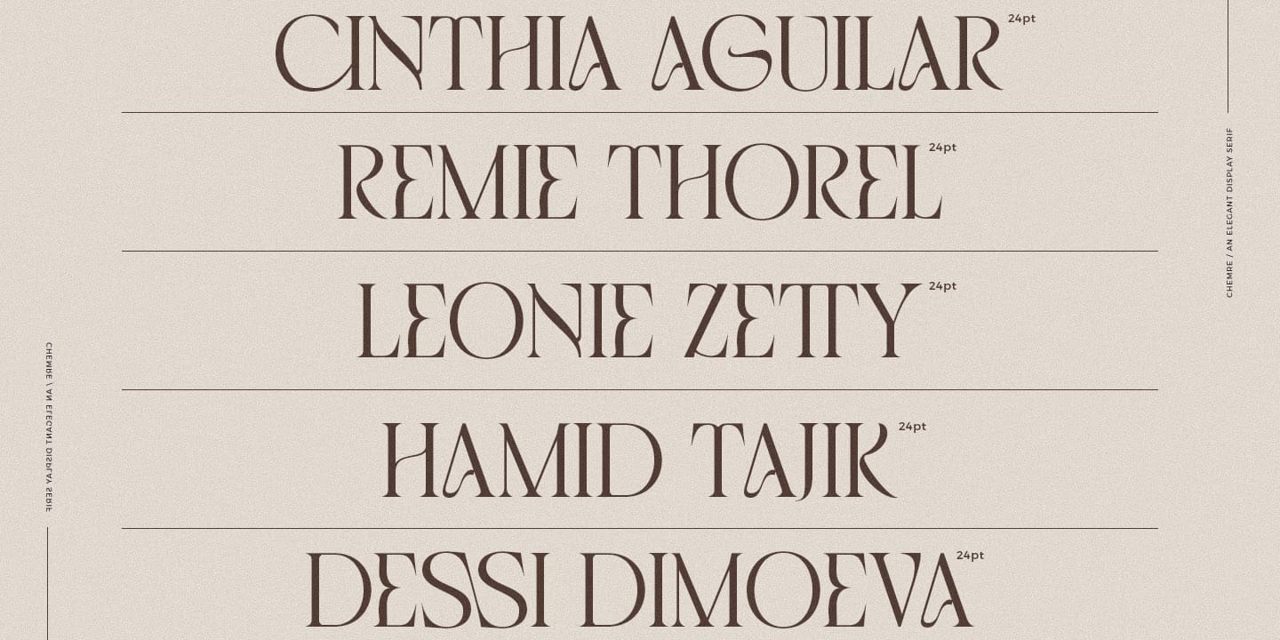 Chemre Font preview 3