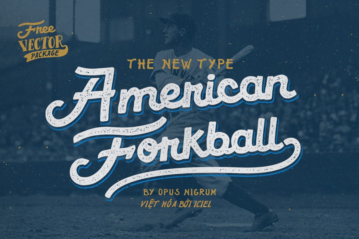Font American Forkball việt hóa preview 2