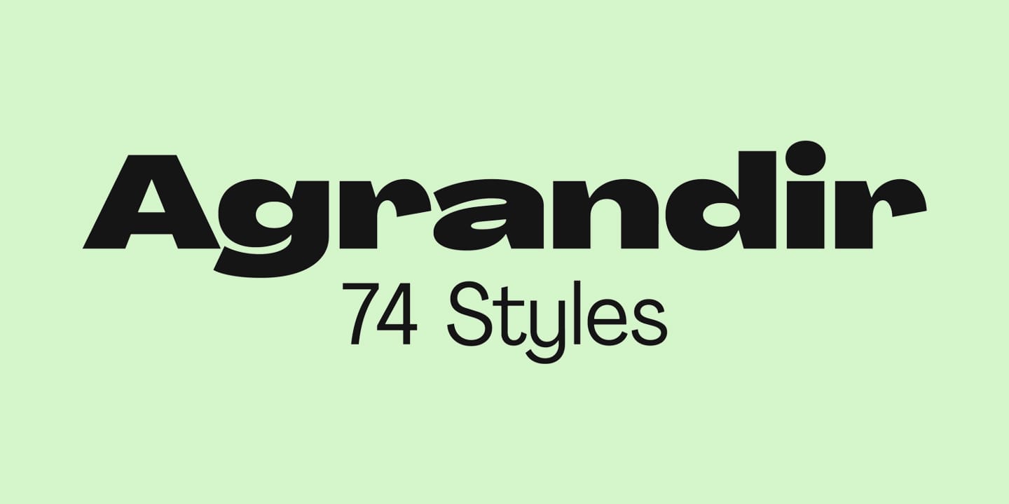 Agrandir Font Family Full 74 font preview 1