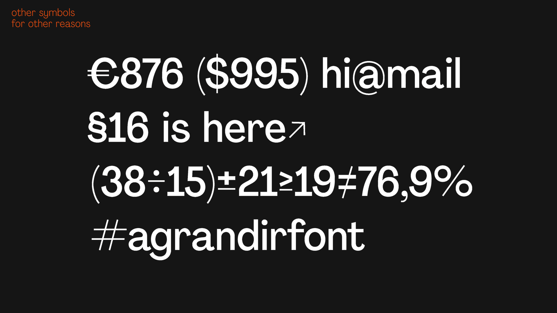 Agrandir Font Family Full 74 font preview 13