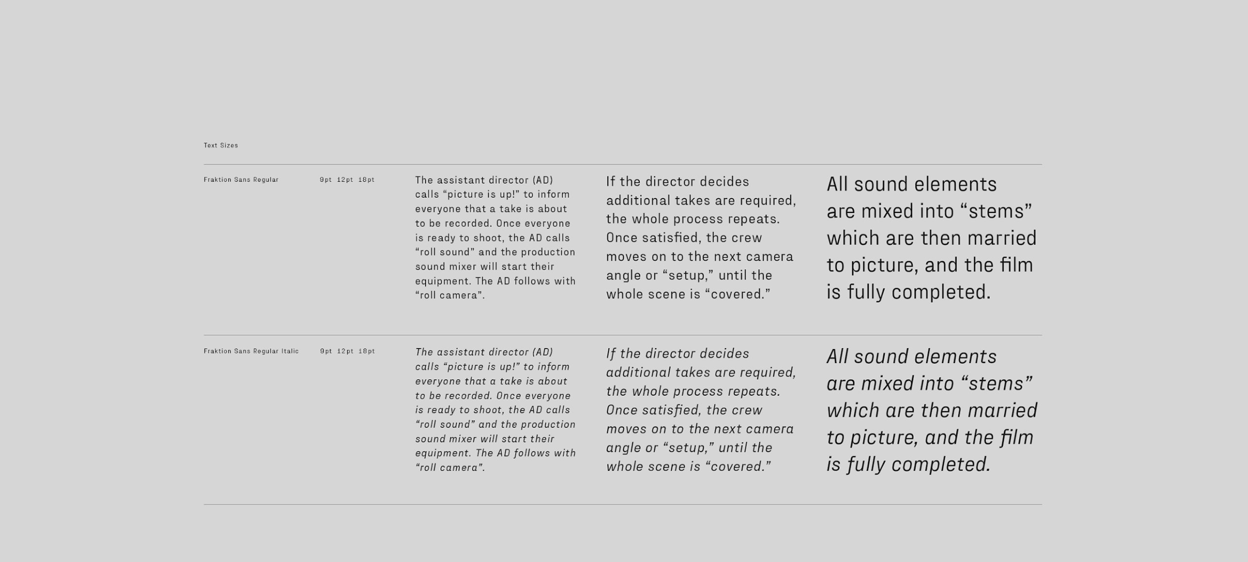 Fraktion Sans Font Family 10 font preview 4