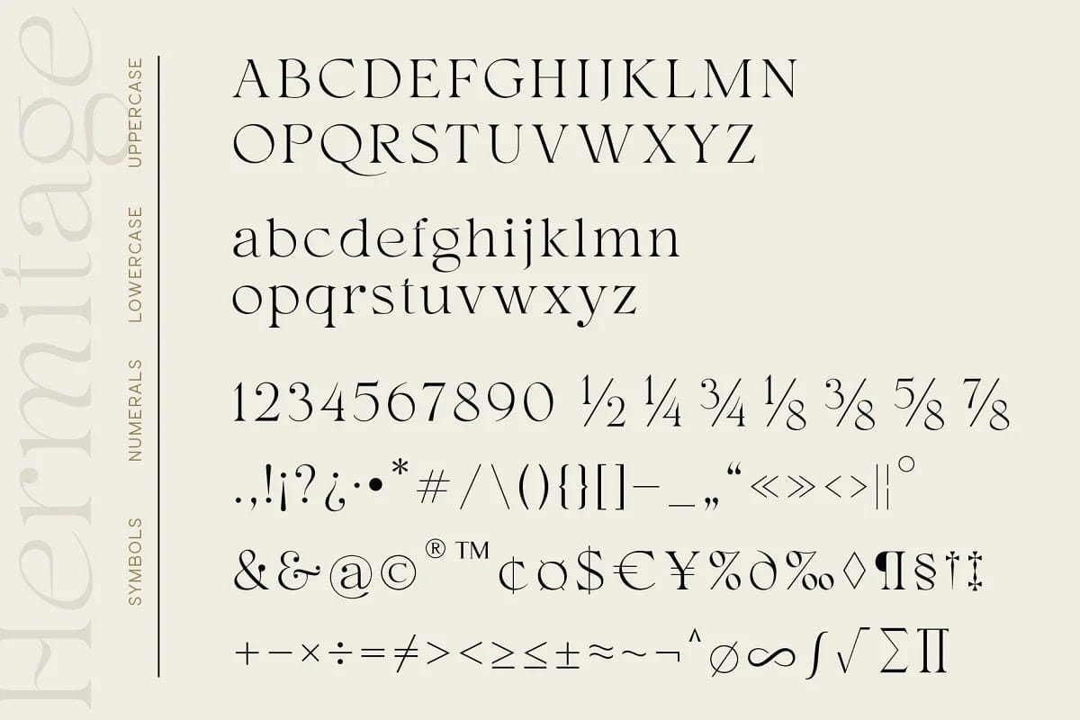Hermitage Font Family (6 Font) - Độc đáo, thanh lịch Hermitage Font Family preview 11