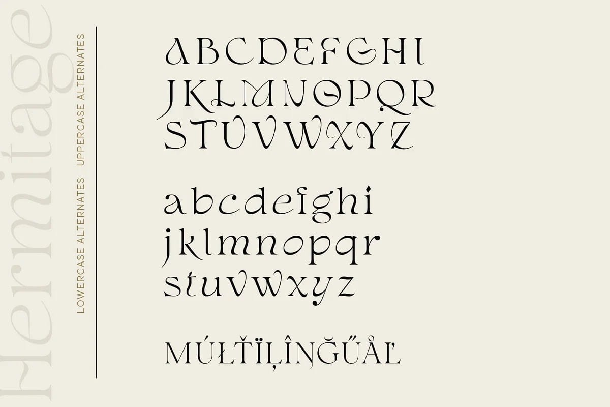Hermitage Font Family (6 Font) - Độc đáo, thanh lịch Hermitage Font Family preview 12