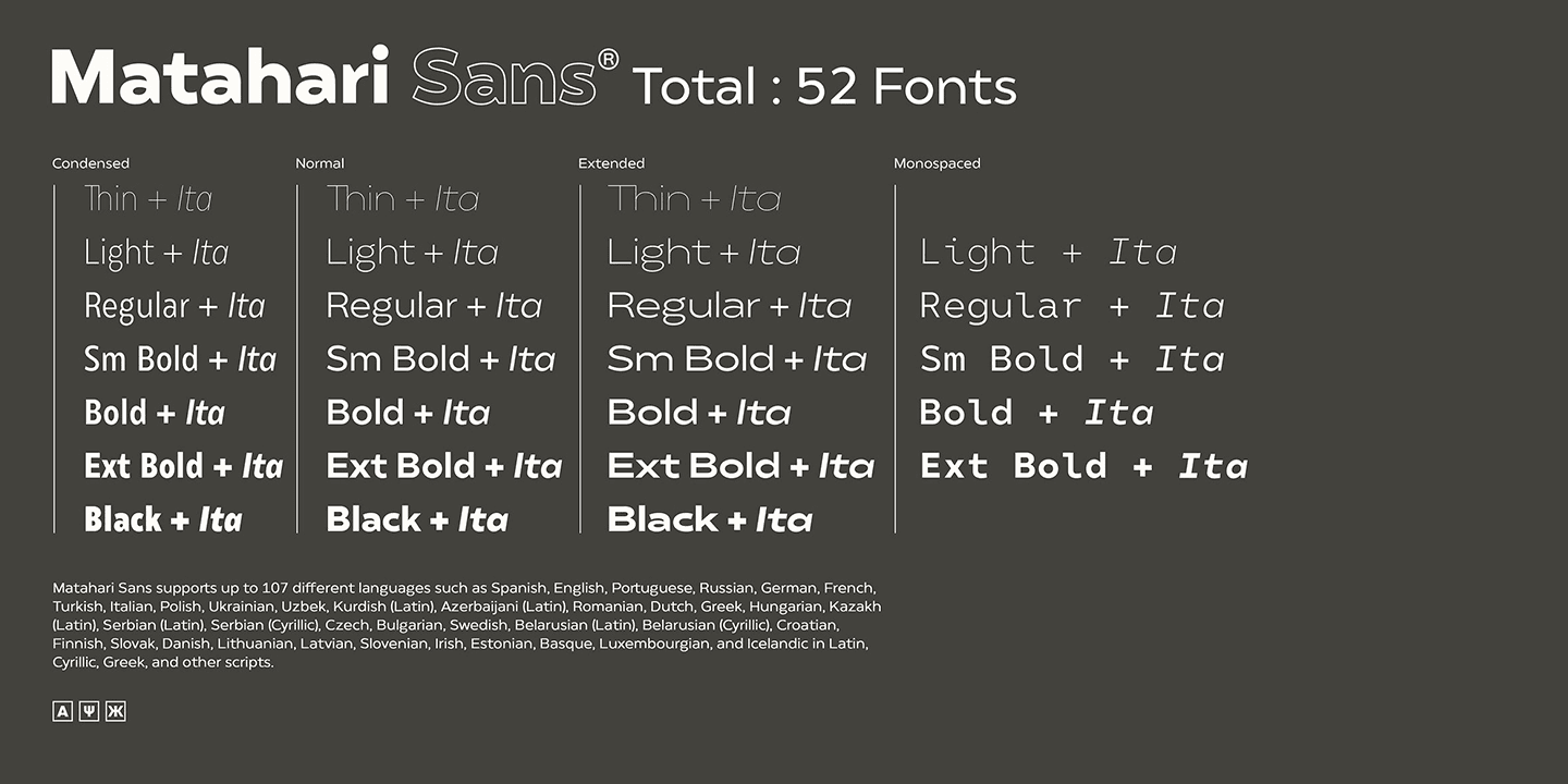Matahari Sans Font Family preview 10