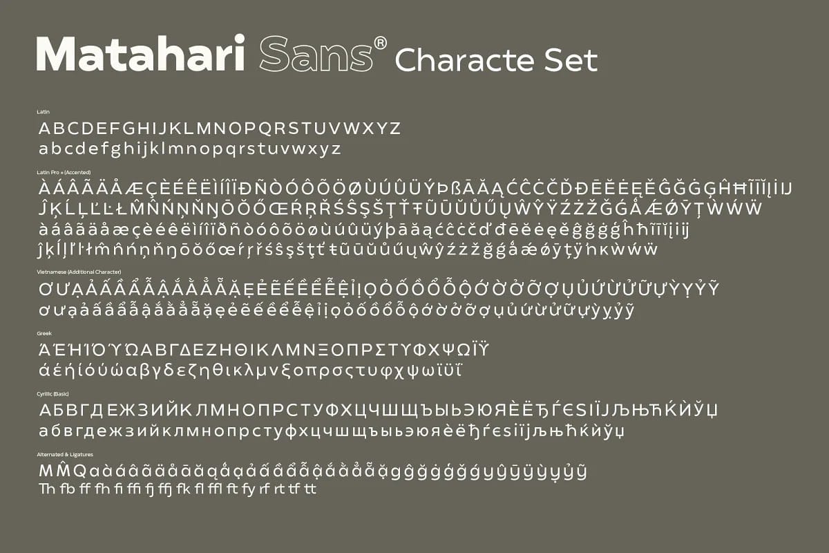 Matahari Sans Font Family preview 11