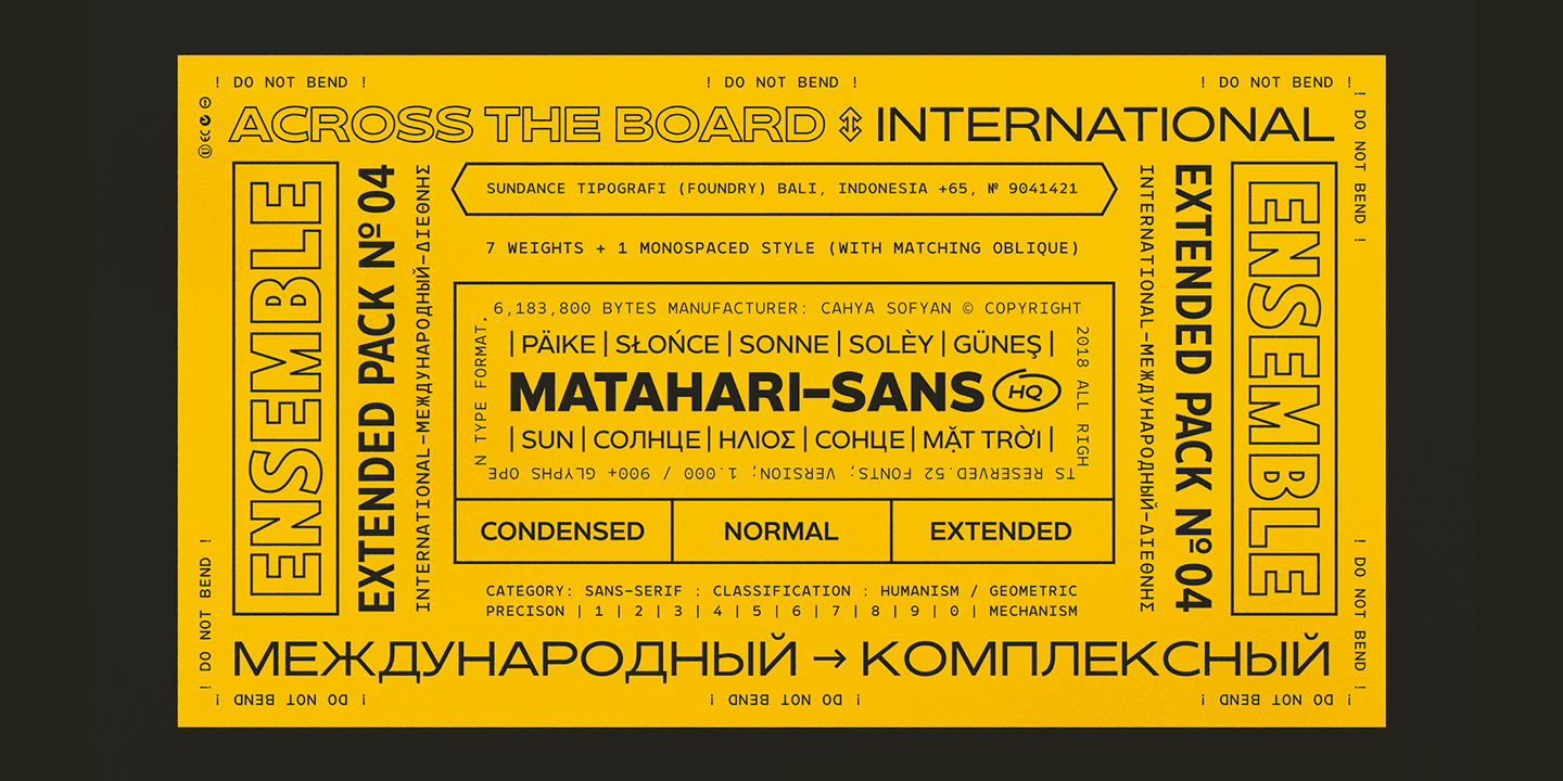 Matahari Sans Font Family preview 8