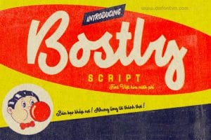 Font iCielBC Bostly Script Việt hóa preview 1