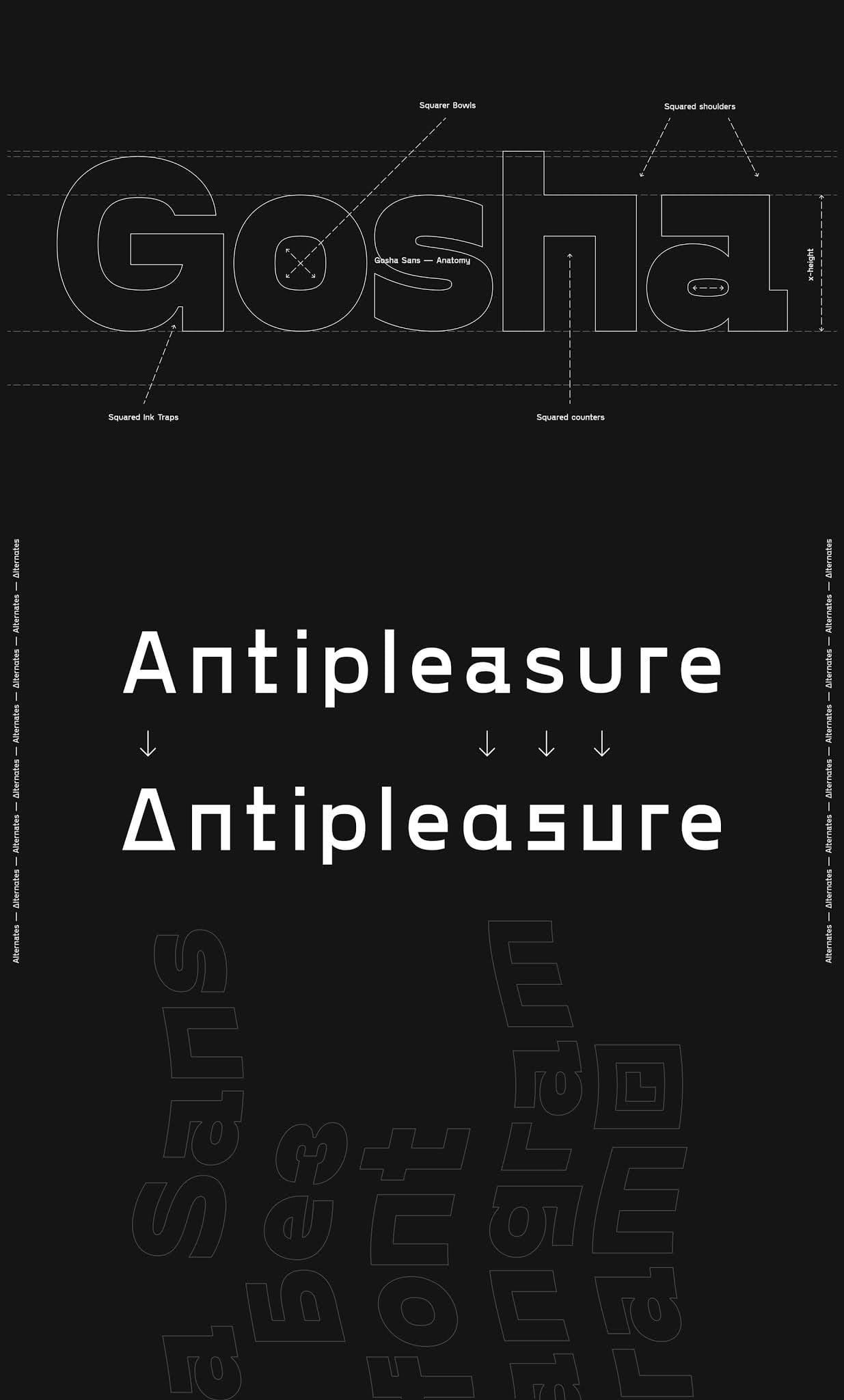 Gosha Sans Font Family 6 styles preview 3