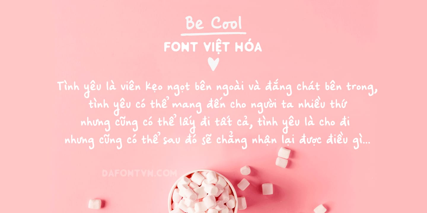 Font iCiel Be Cool Việt hóa preview 3