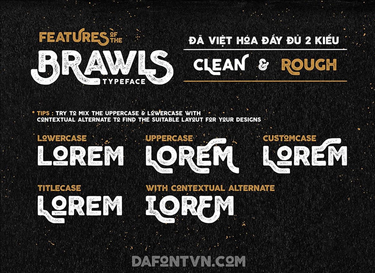 Font Brawls Typeface Việt Hóa preview 2