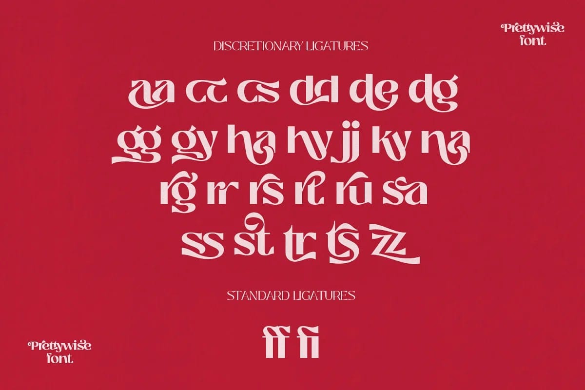 trọn bộ Font Prettywise preview 8