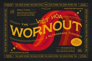 Font việt hóa Wornout Typeface preview 1